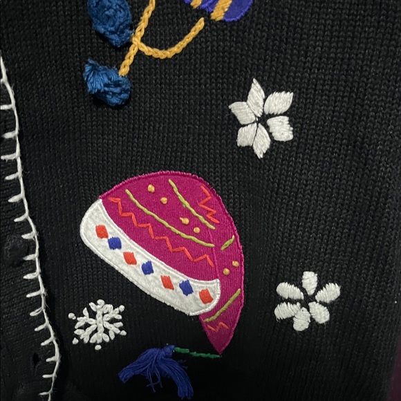 Vintage B.P. Design Winter Embroidered Women's Vest - Picture 5 of 6